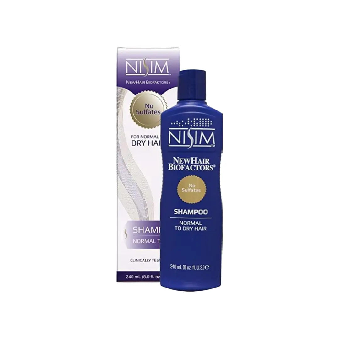 Nisim NewHair Biofactors Shampoo Normal to Dry Hair 240ml | Anti Hair Loss Shampoo | Deep Cleansing & Scalp Care