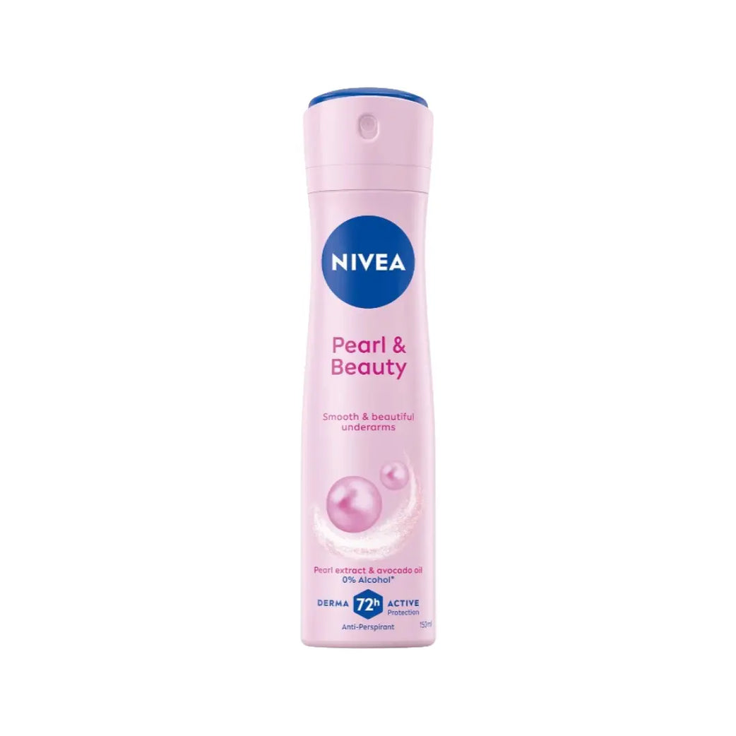 NIVEA Women Pearl & Beauty 72H Deo Spray 150ml | Anti-Perspirant with Pearl Extract & Avocado Oil