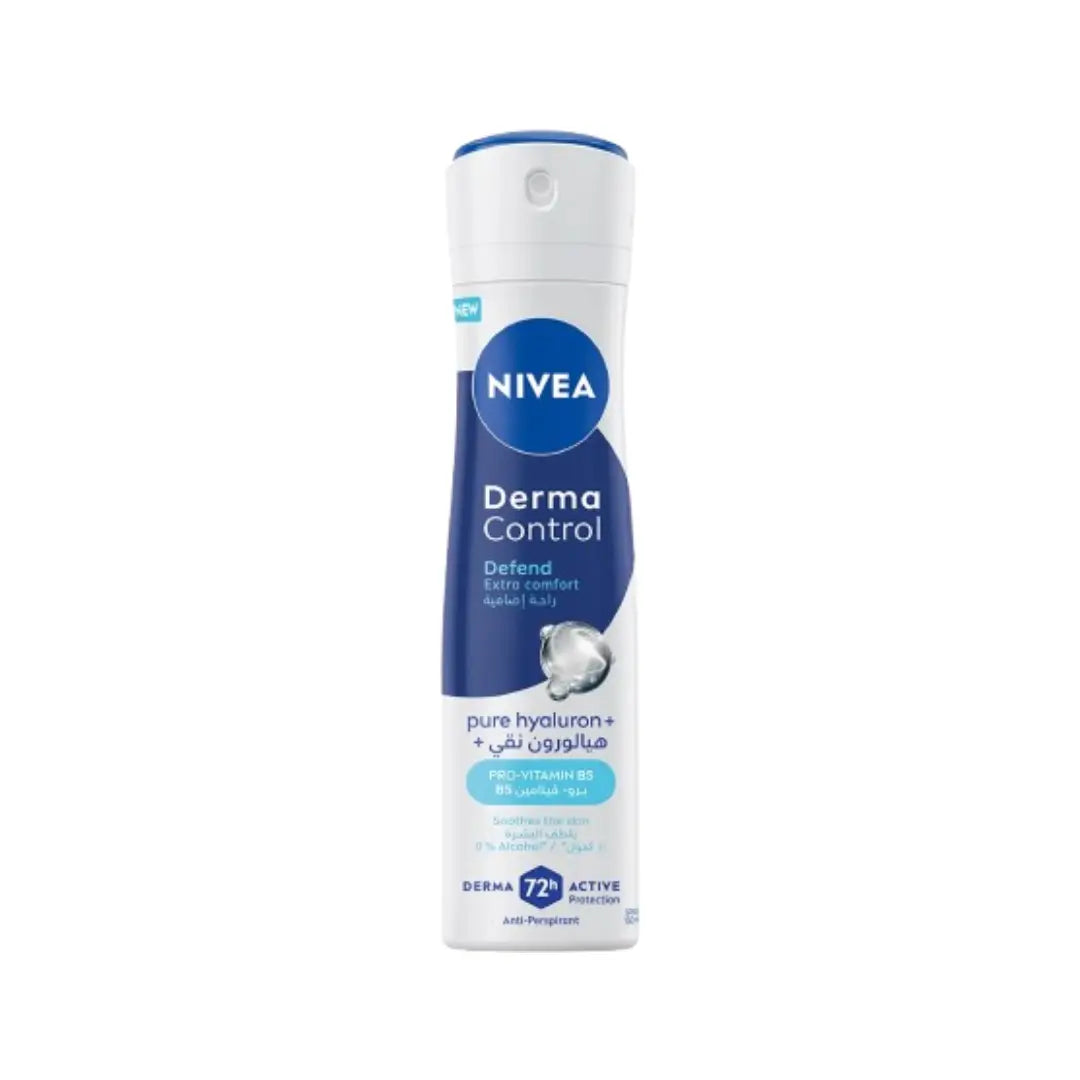 NIVEA Women Derma Control Defend Extra Comfort 72H Deo Spray 150ml | Anti-Perspirant for Sensitive Skin