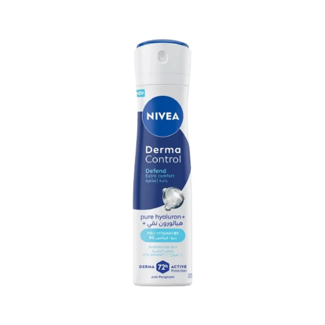 NIVEA Women Derma Control Defend Extra Comfort 72H Deo Spray 150ml | Anti-Perspirant for Sensitive Skin