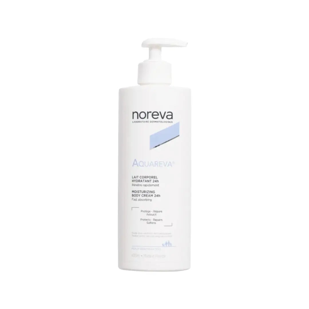 Noreva Aquareva 24H Moisturizing Body Cream 400ml | Hydrating Body Cream for Dry & Dehydrated Skin