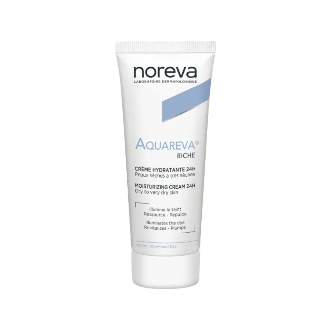 Noreva Aquareva 24H Rich Moisturizing Cream 40ml | Intensive Hydrating Face Cream for Dry & Dehydrated Skin