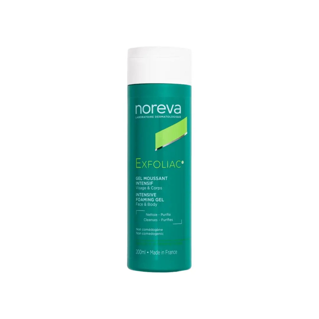 Noreva Exfoliac Intensive Foaming Gel 200ml bottle front view
