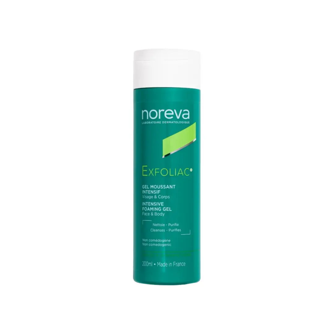 Noreva Exfoliac Intensive Foaming Gel 200ml bottle front view