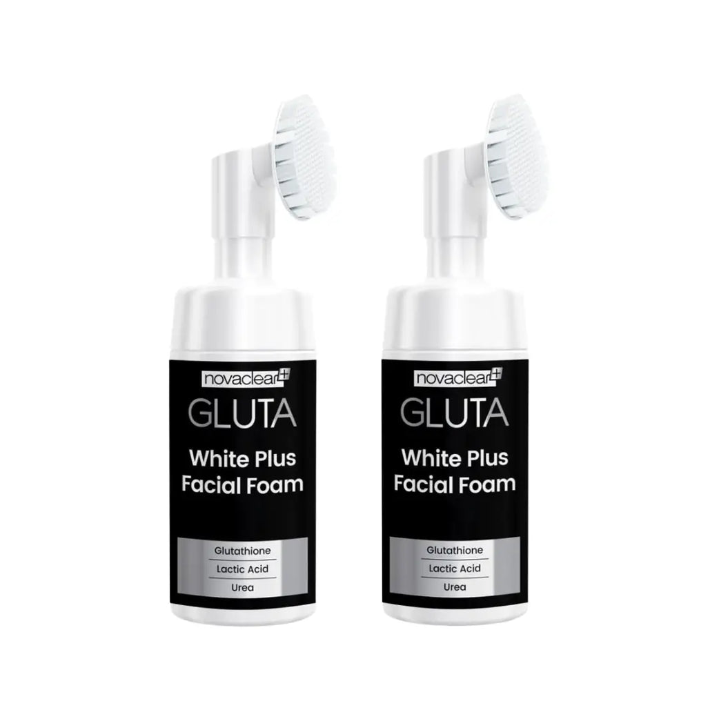 Novaclear Gluta White Plus Facial Foam 100ml 1+1 - Brightening & Cleansing Face Wash