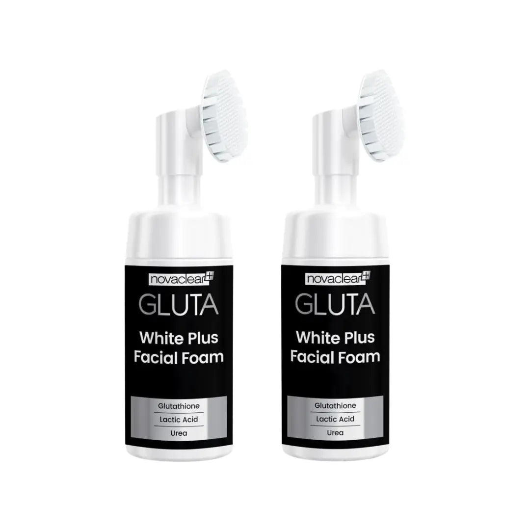 Novaclear Gluta White Plus Facial Foam 100ml 1+1 - Brightening & Cleansing Face Wash