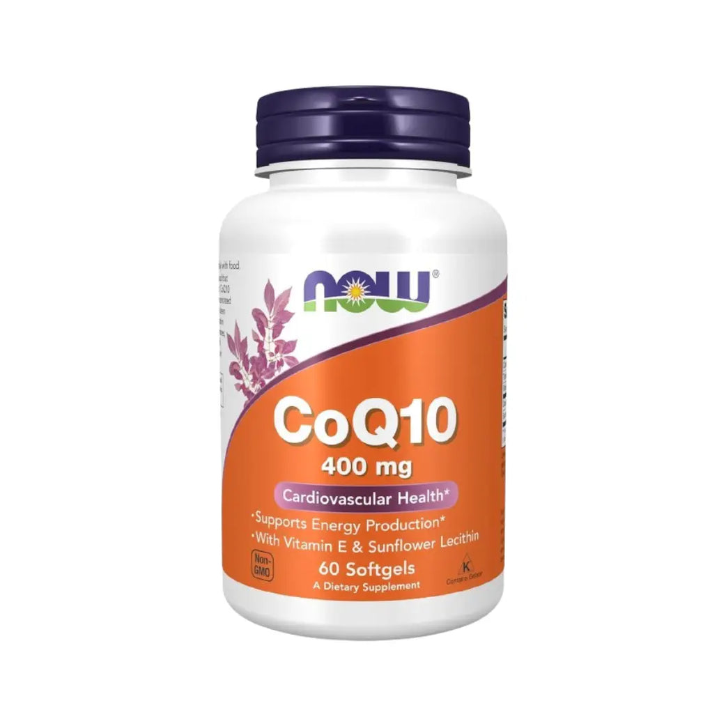 Now CoQ10 400mg Softgels 60 – High Strength Coenzyme Q10 for Energy & Heart Health