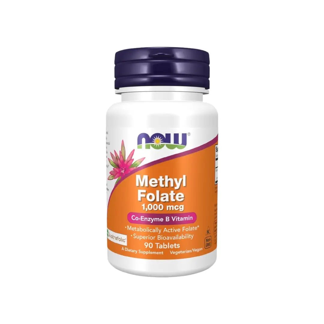 Now Foods Methyl Folate 1000 mcg 90 Tablets for cellular health and energy support