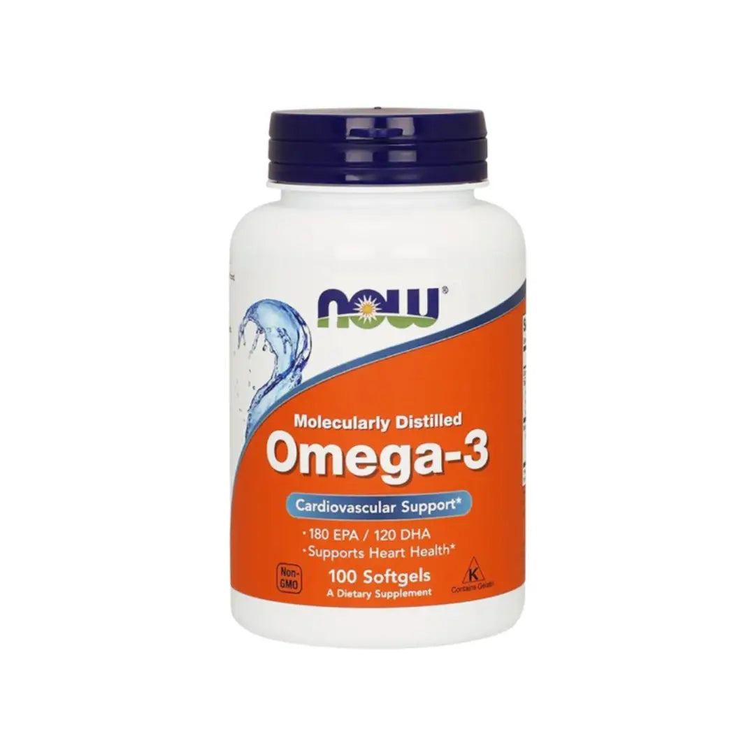 NOW Omega-3 1000mg Softgels 100 count bottle – fish oil omega-3 dietary supplement
