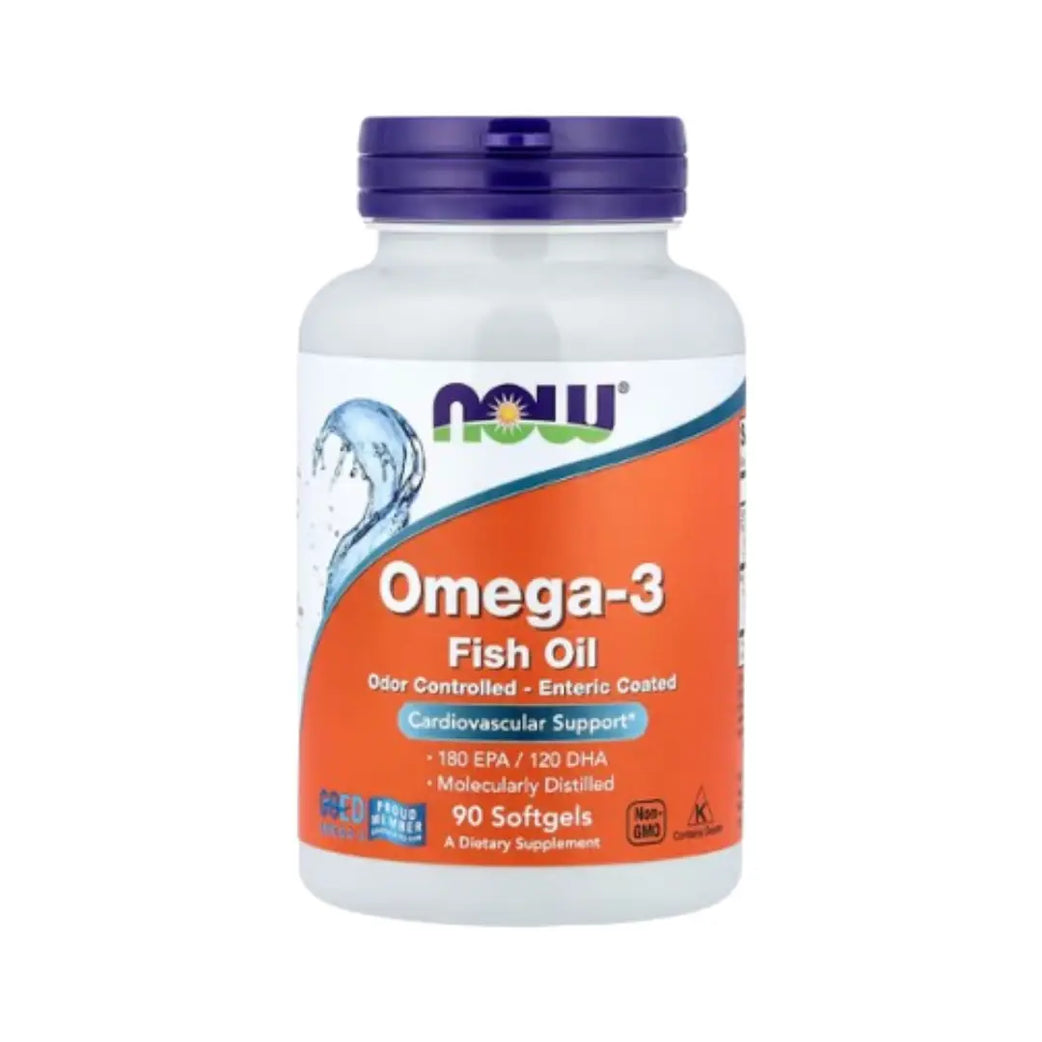 Now Omega 3 Fish Oil Softgels 90s – EPA & DHA for Heart, Brain & Wellness Support