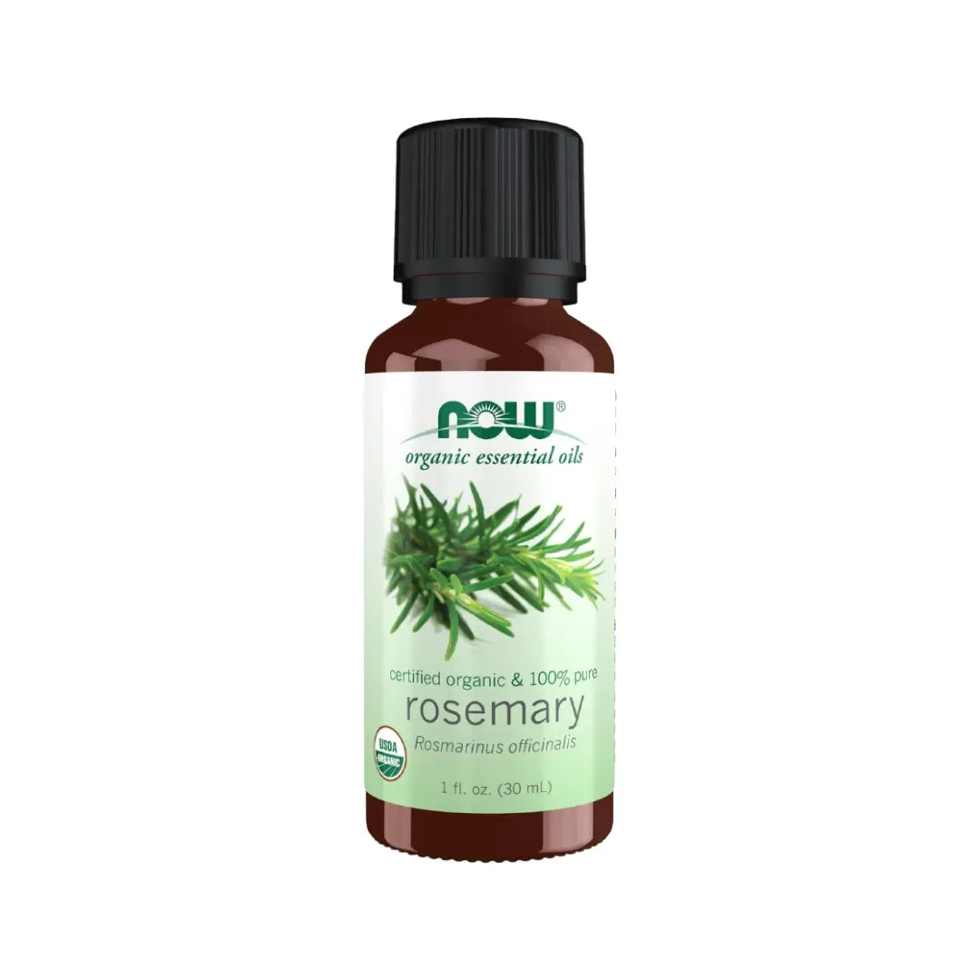Now Organic Rosemary Essential Oil 30ml – 100% Pure Steam-Distilled Herbal Oil