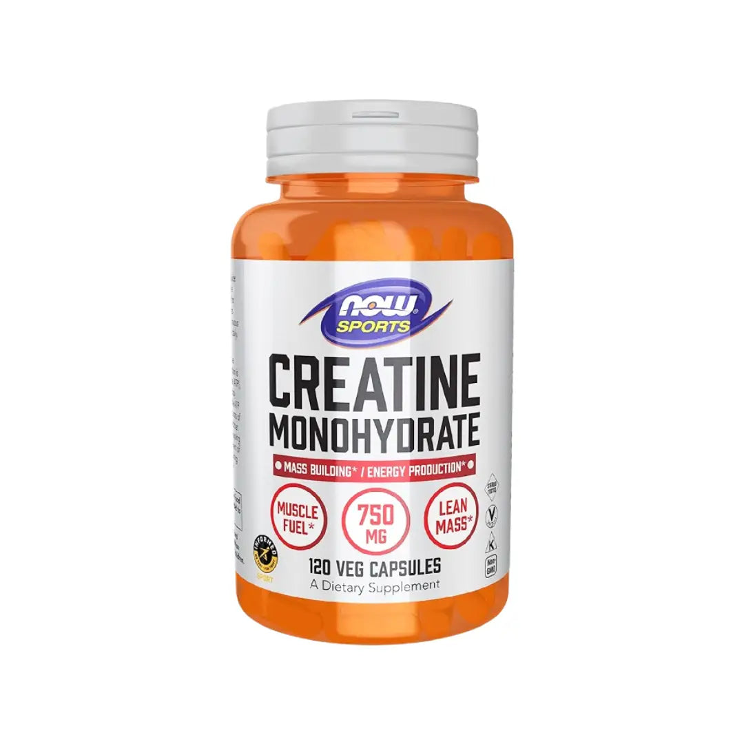 Now Sports Creatine Monohydrate 750mg Veg Capsules 120 – Energy & Performance Support