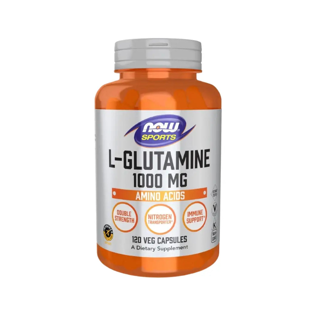Now Sports L-Glutamine 1000mg Veg Capsules 120 – Amino Acid for Recovery & Muscle Support
