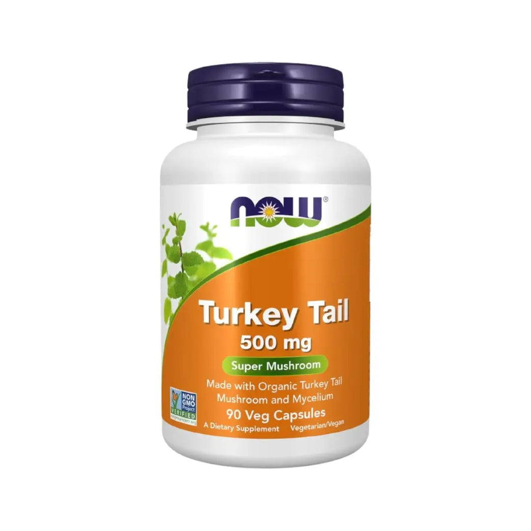NOW Turkey Tail 500mg Super Mushroom Veg Capsules 90 Count – Immune Support Supplement