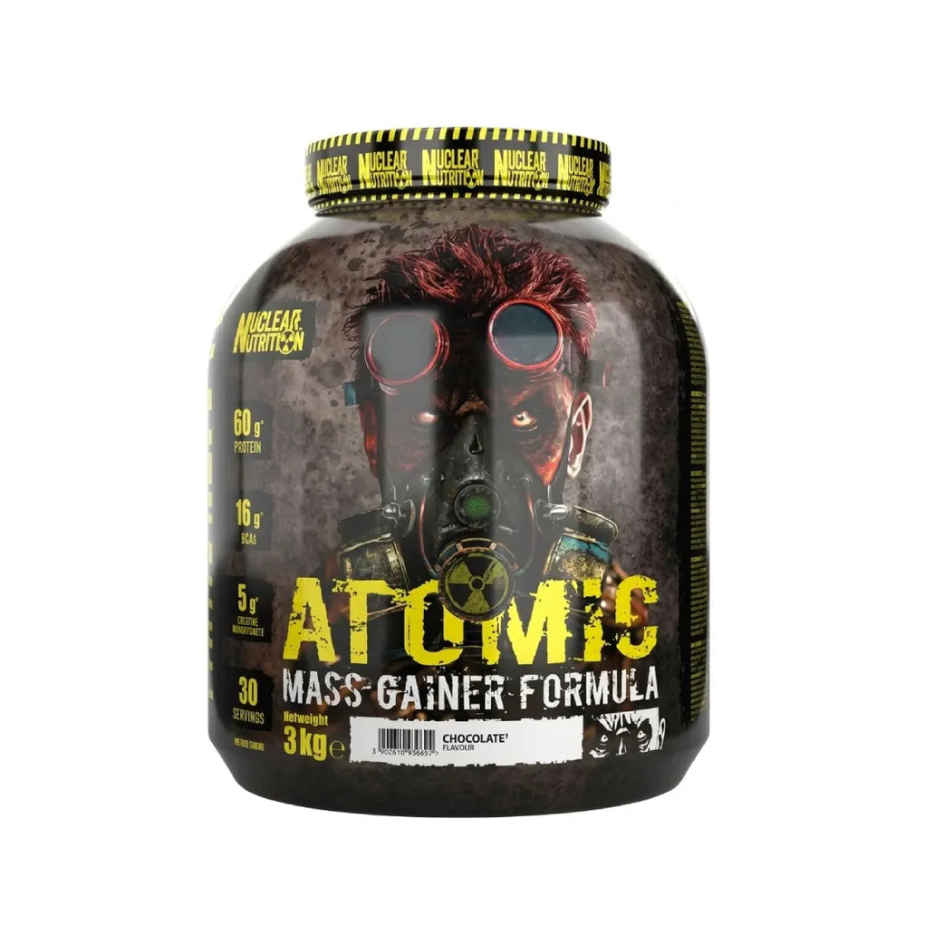 Nuclear Nutrition Atomic Mass Gainer 3kg Chocolate Serv 30