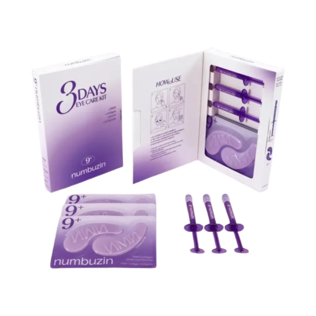 Numbuzin No.9 3 Days Eye Care Kit – Intensive Hydrating & Smoothing Eye Treatment