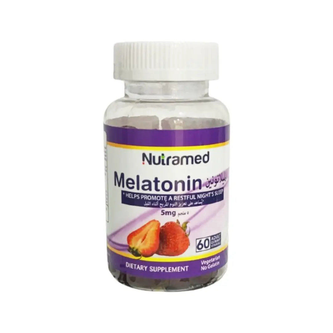 Nutramed Melatonin 5mg Gummies – Natural Sleep Support Formula 60 Gummies