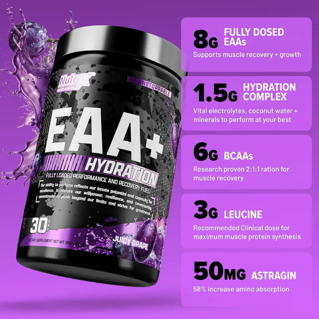 Nutrex EAA+ Hydration Juicy Grape 390g Serv 30