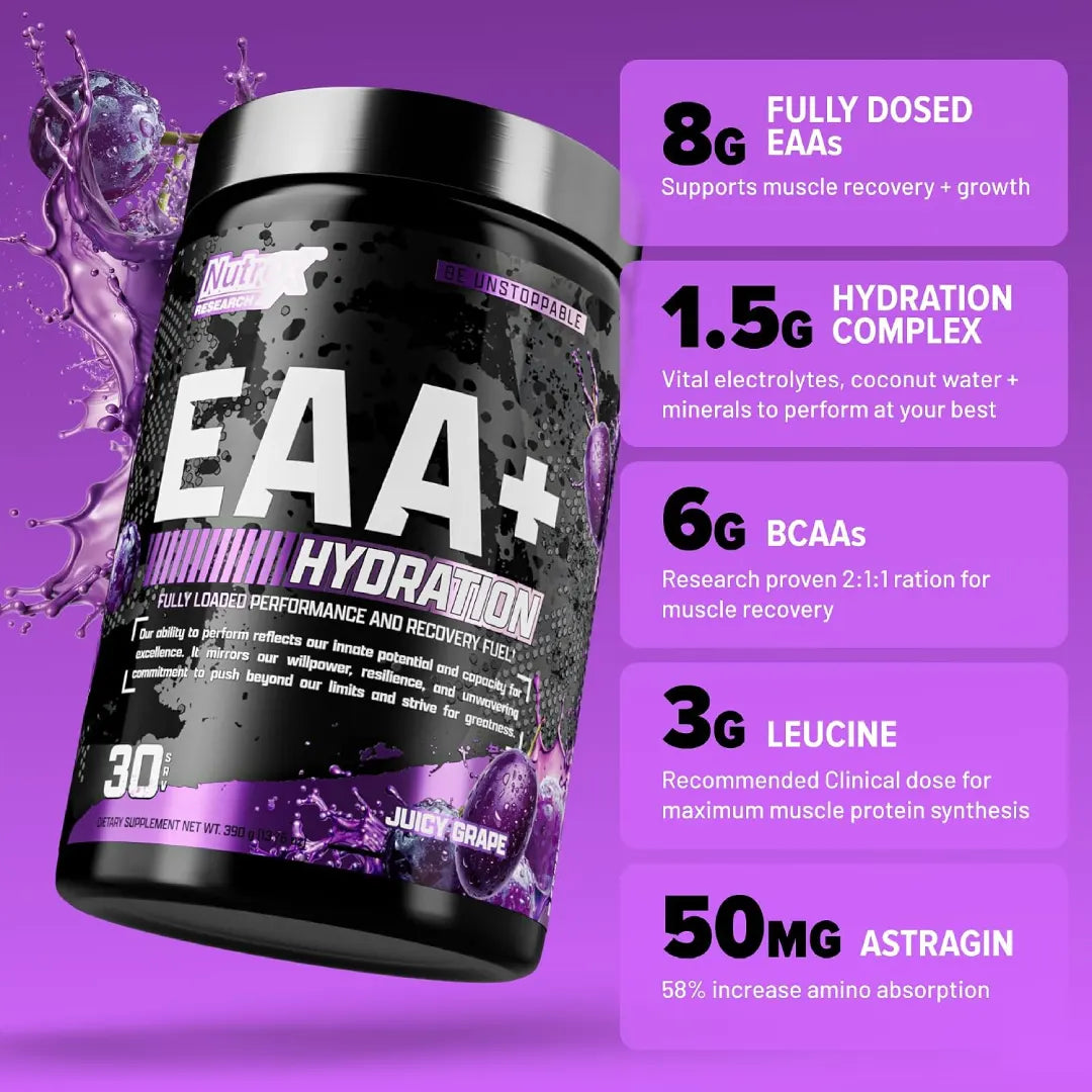 Nutrex EAA+ Hydration Juicy Grape 390g Serv 30