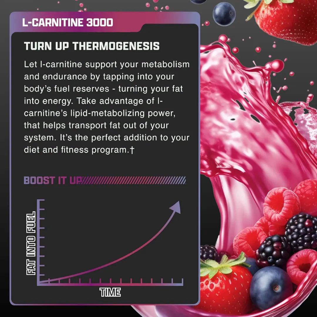 Nutrex L-Carnitine 3000 Berry Blast Flavor 465ml Serv 31