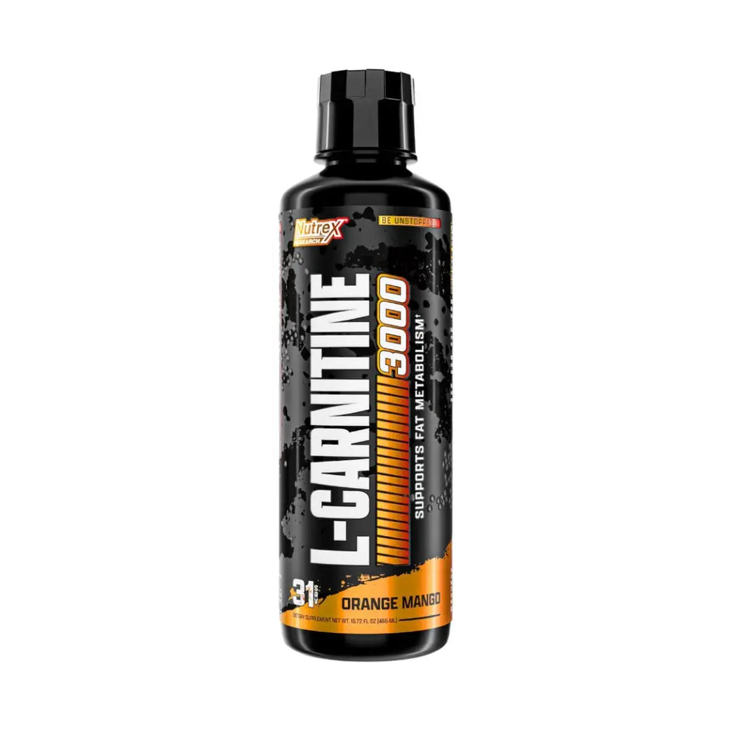 Liquid L-Carnitine supplement Nutrex 465ml Orange Mango