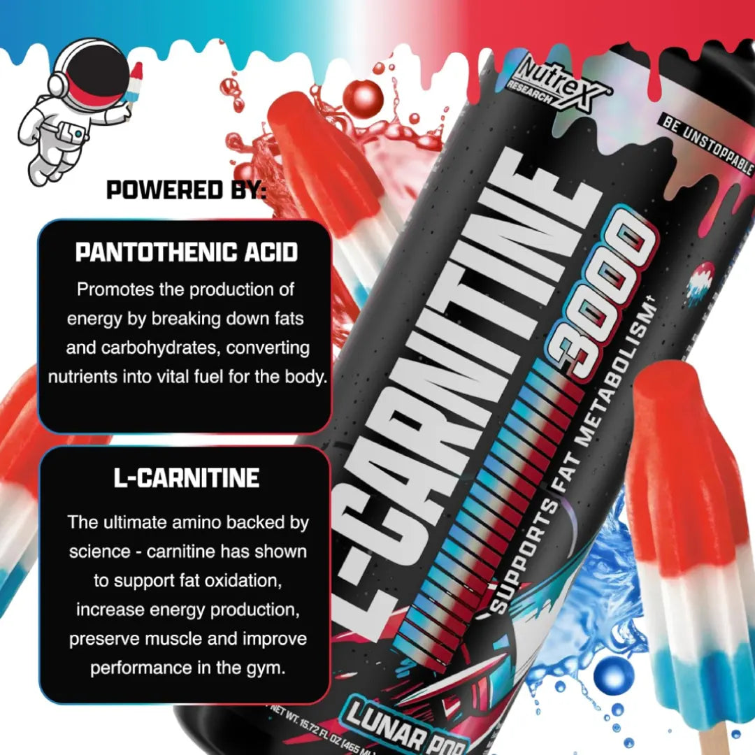 Nutrex L-Carnitine 3000 Lunar Pop Flavor 465ml Serv 31