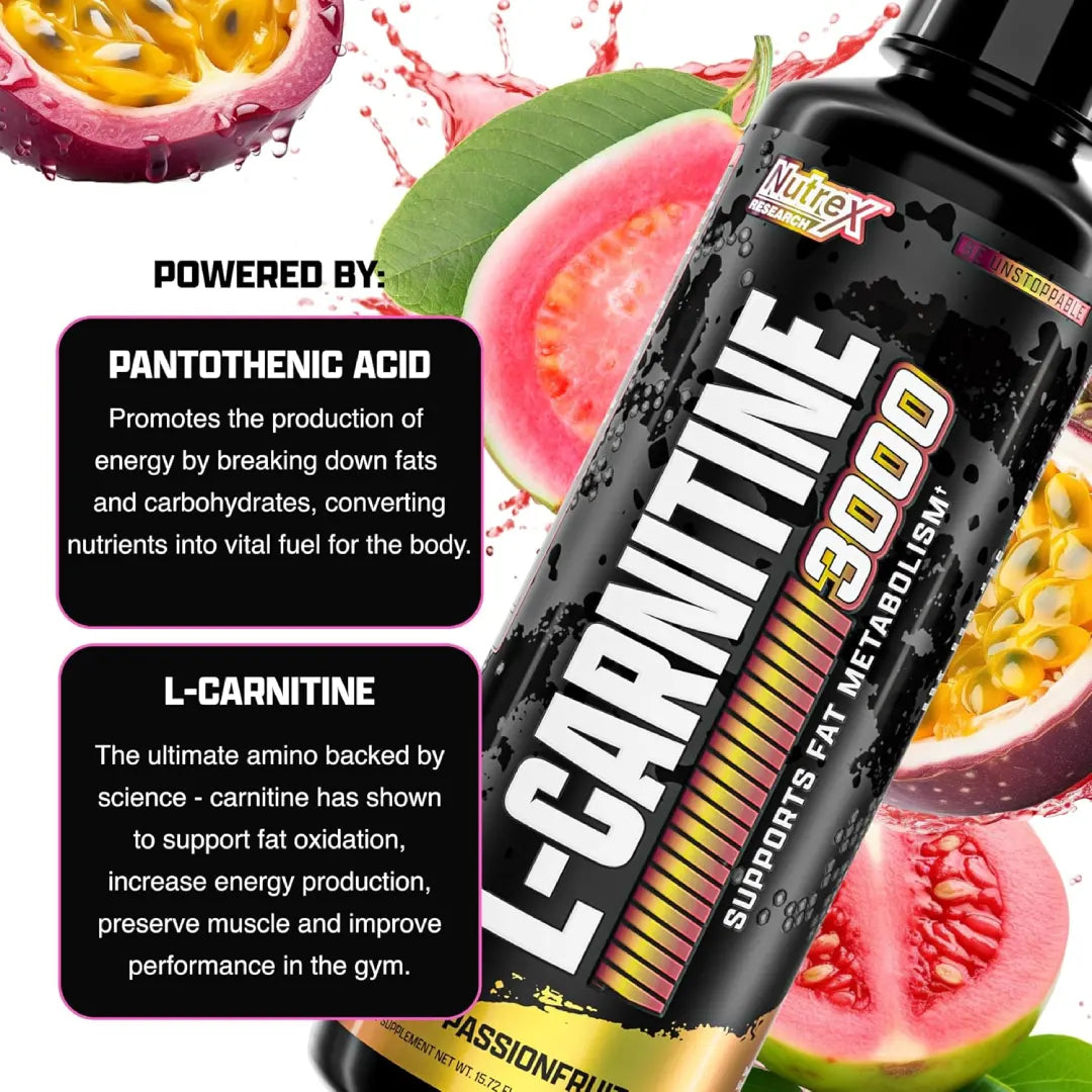 Nutrex L-Carnitine 3000 Passion Fruit Guava 465ml Serv 31