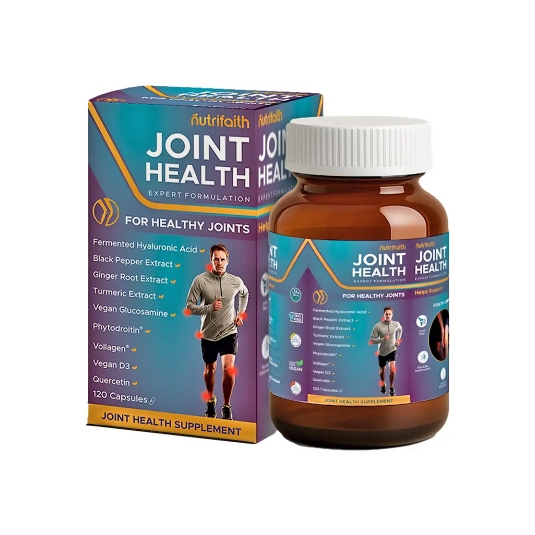Nutrifaith Joint Health Capsules 120s supplement for joint flexibility, mobility, and overall bone support
