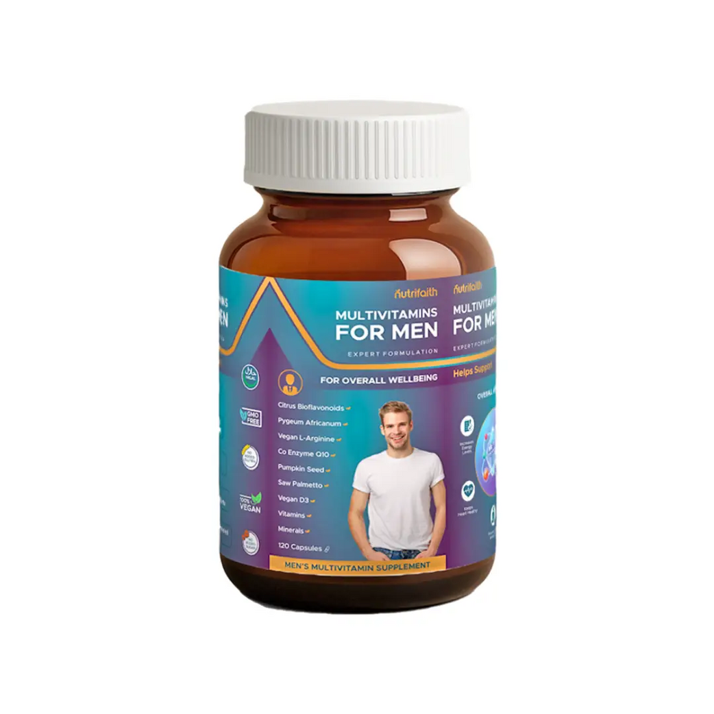 Nutrifaith Multivitamins For Men Capsules 120s – daily multivitamin supplement for men’s energy, immunity, and overall health