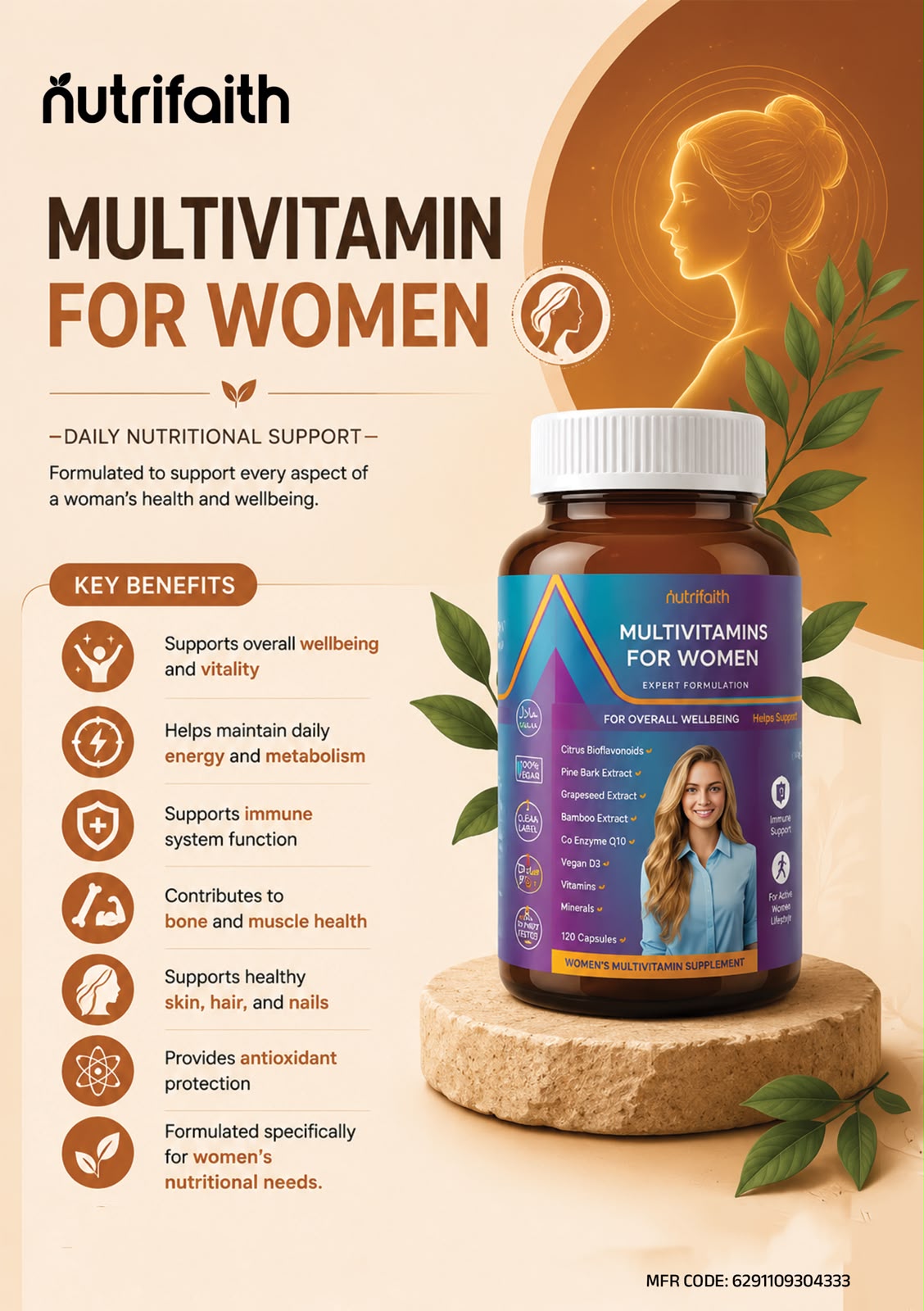Nutrifaith Multivitamins For Women Capsules 120s