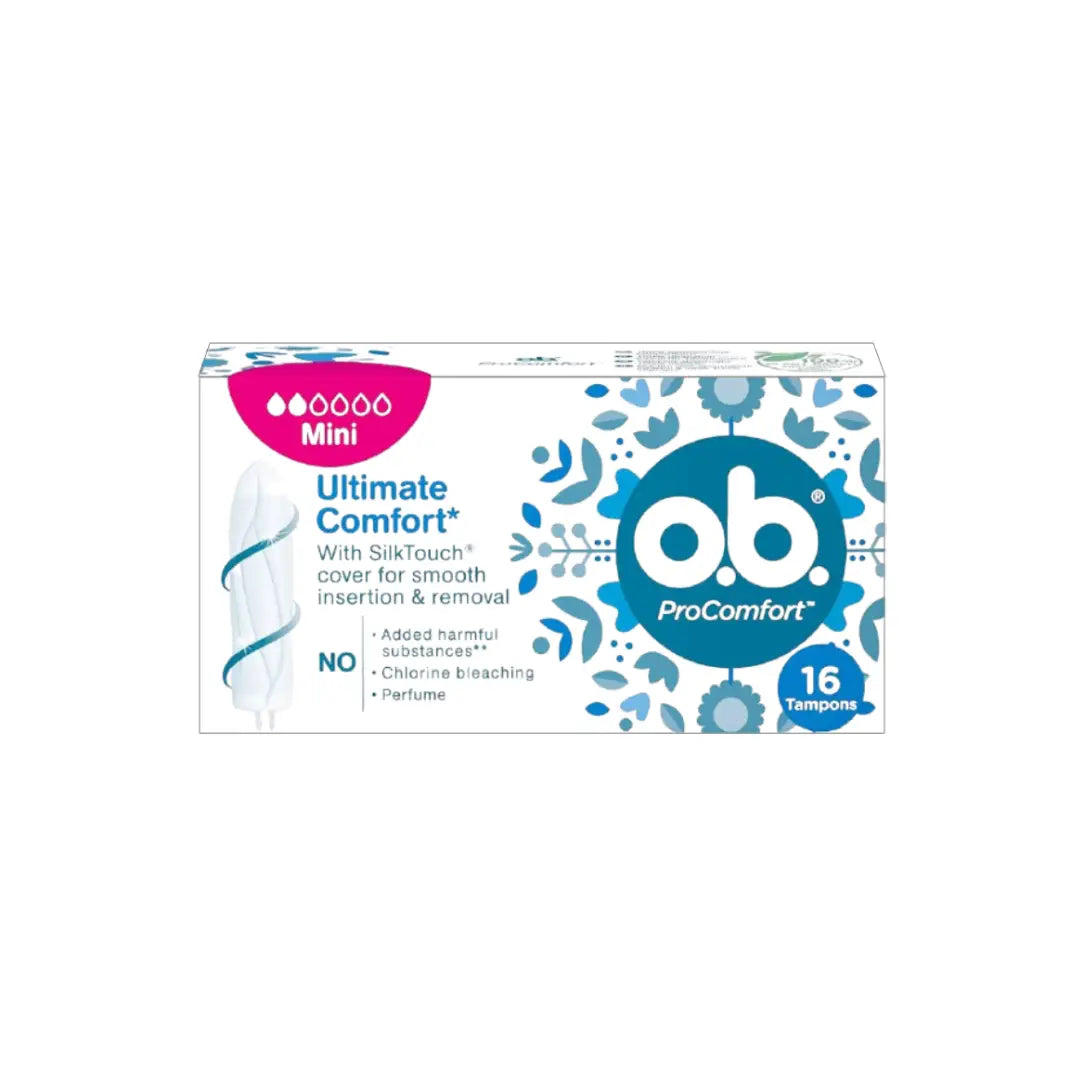 o.b. ProComfort Mini Tampons 16S for light menstrual flow
