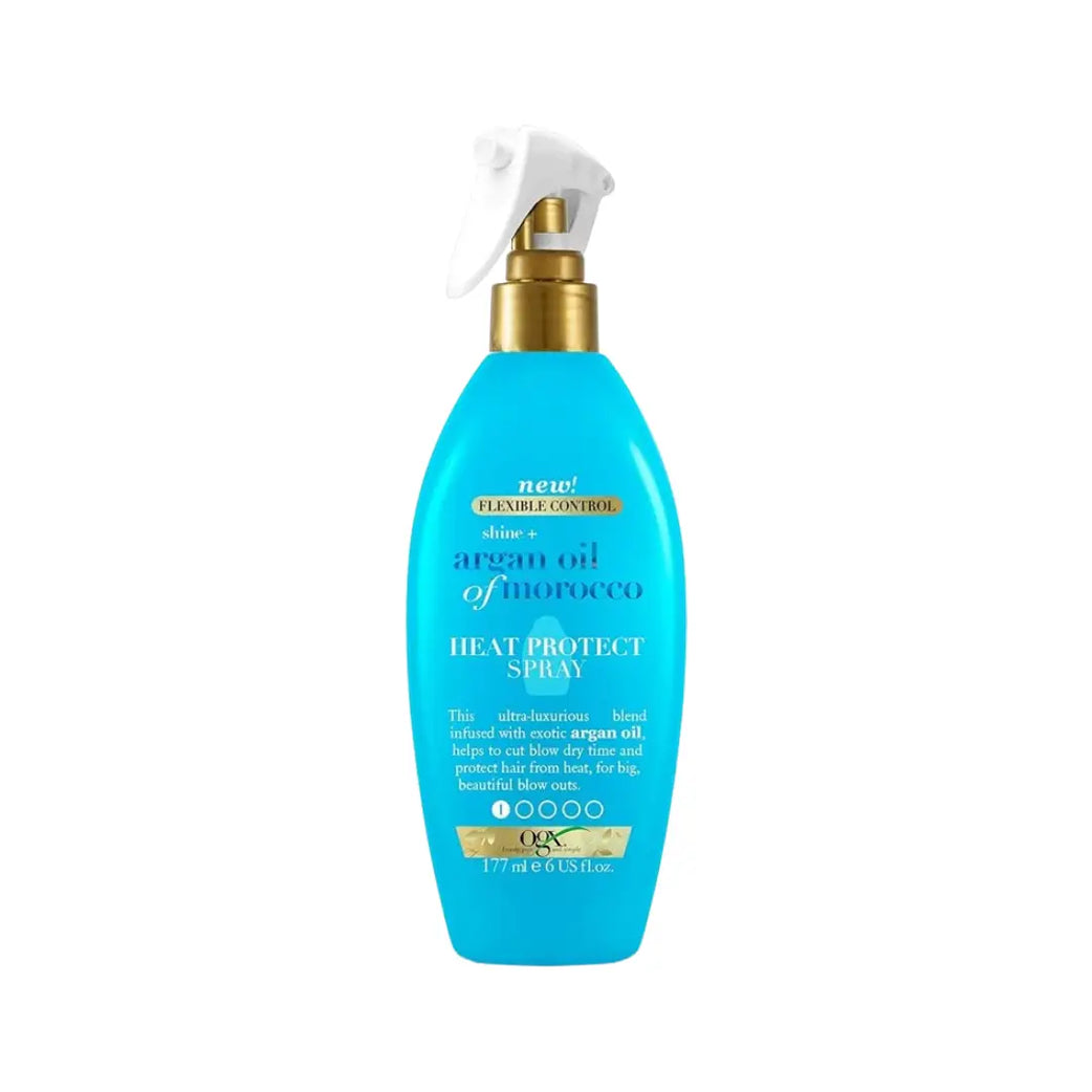 OGX Argan Oil of Morocco Heat Protection Spray 177ml – Hair Styling & Shine Spray