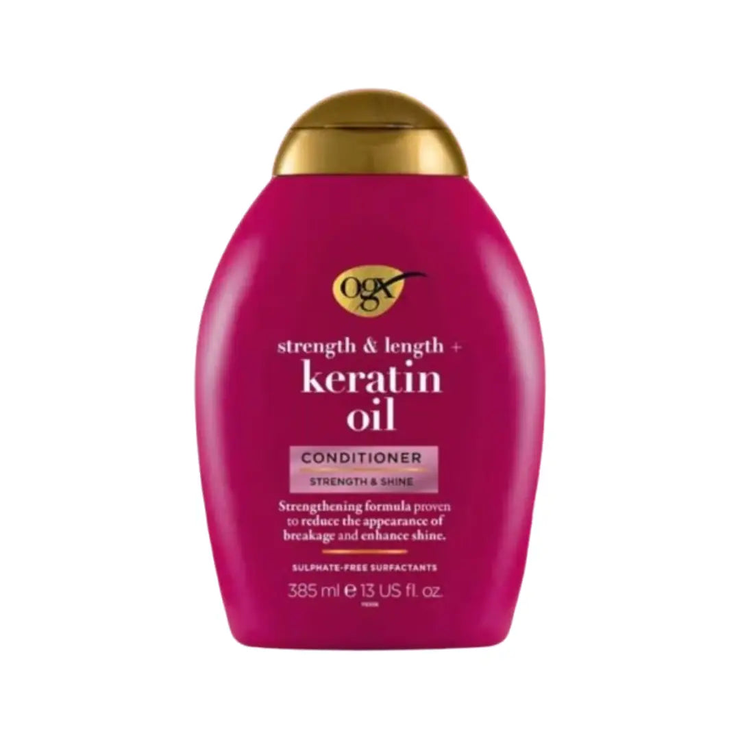 OGX Keratin Oil Conditioner 385ml – Nourishing Hair Conditioner with Keratin & Argan Oil