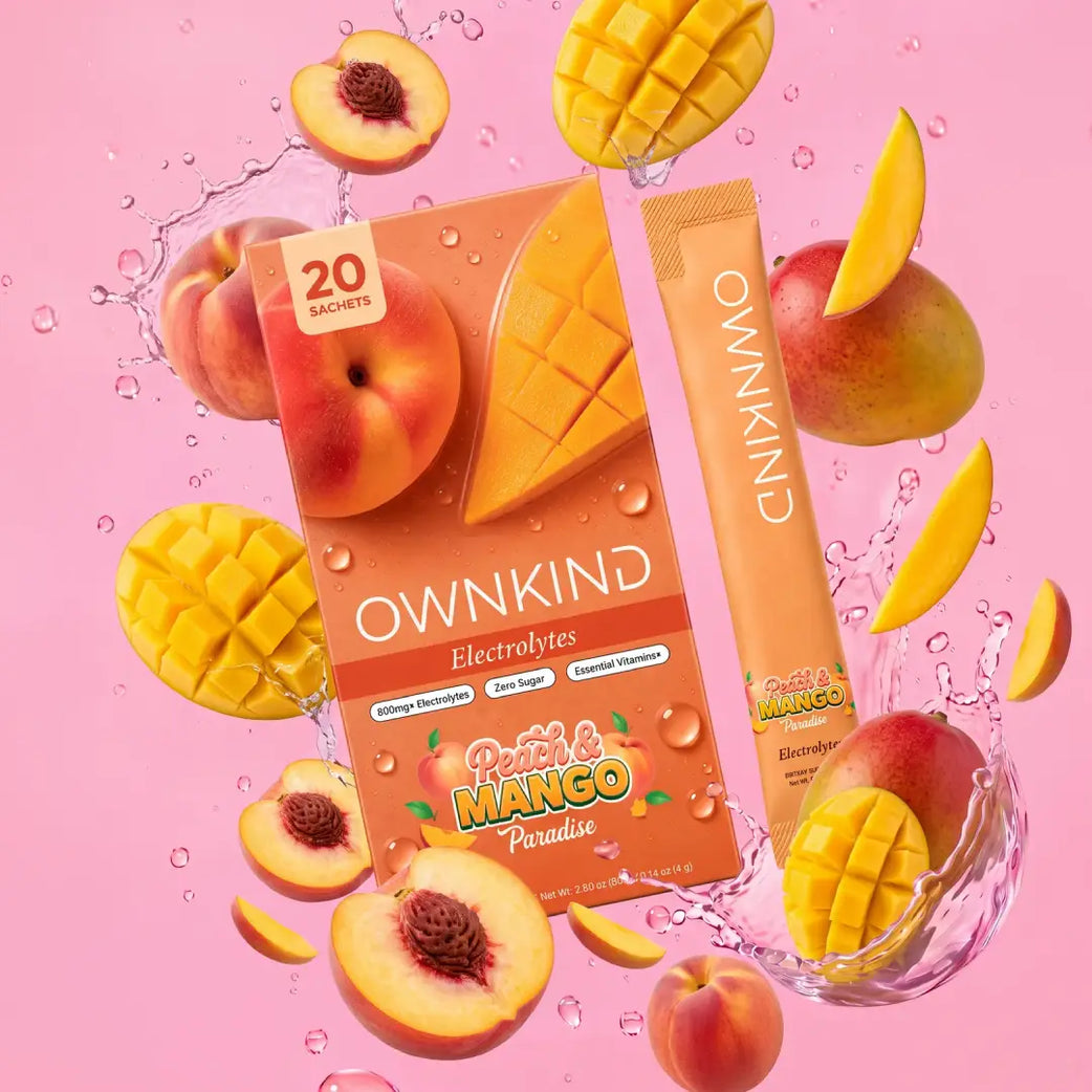 OWNKIND Hydration Peach & Mango Electrolytes 20 Sachets