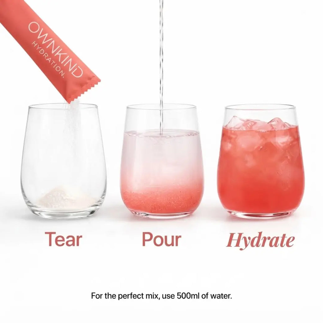 OWNKIND Hydration Watermelon Electrolytes 20 Sachets – Zero Sugar Hydration Drink Mix