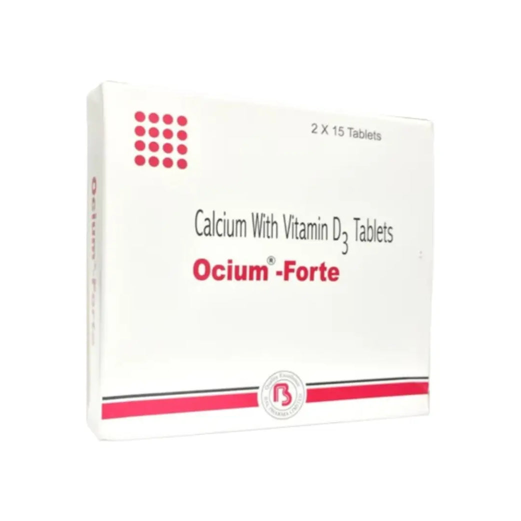 Ocium Forte Calcium with Vitamin D3 Tablets 30 Count – Bone Health & Daily Nutritional Support Supplement