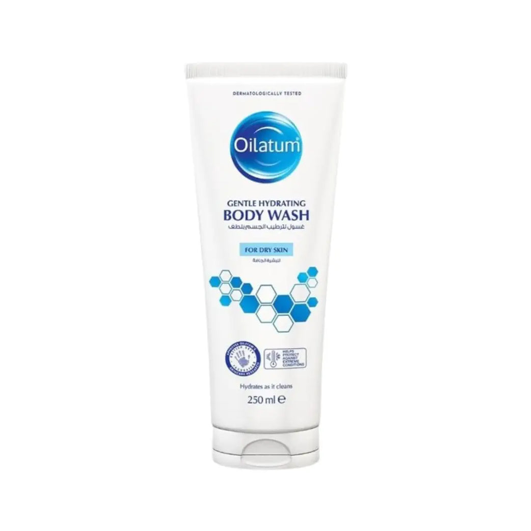 Oilatum Gentle Hydrating Body Wash for Dry Skin 250ml | Moisturizing Body Cleanser with Ceramides