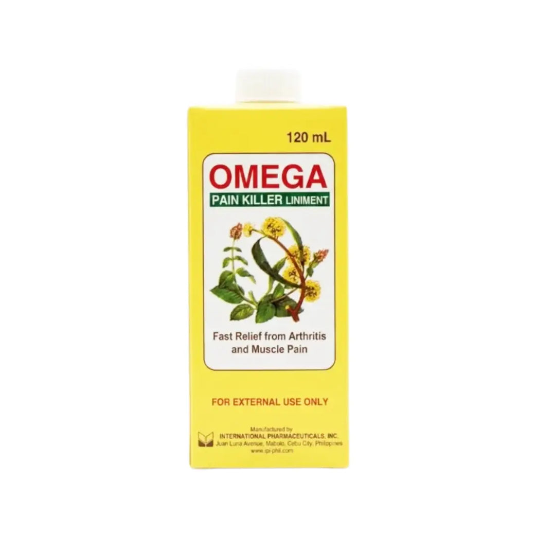 Omega Pain Killer Liniment 120ml Fast-acting topical solution for relief from muscle and joint pain