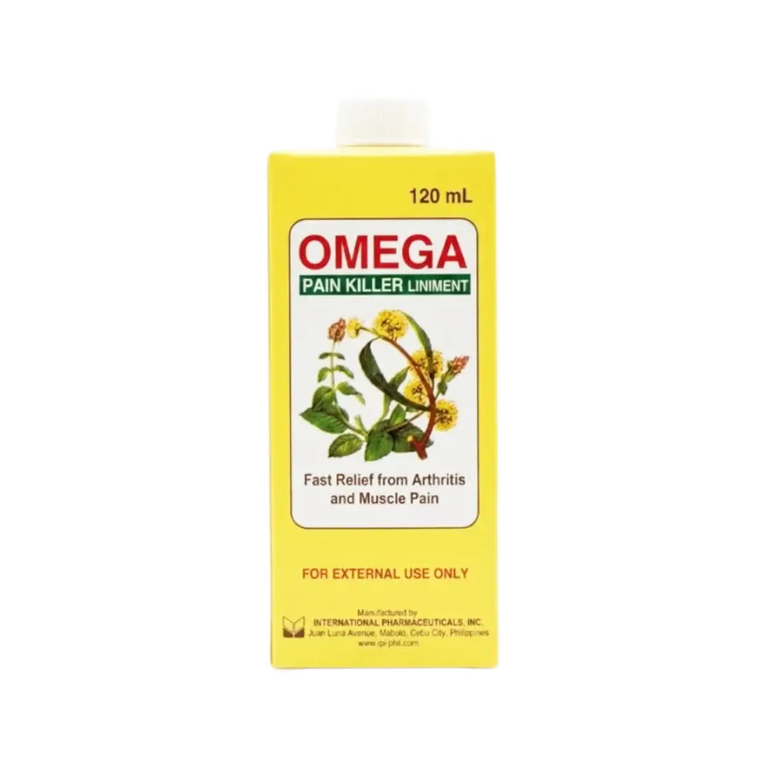 Omega Pain Killer Liniment 120ml Fast-acting topical solution for relief from muscle and joint pain