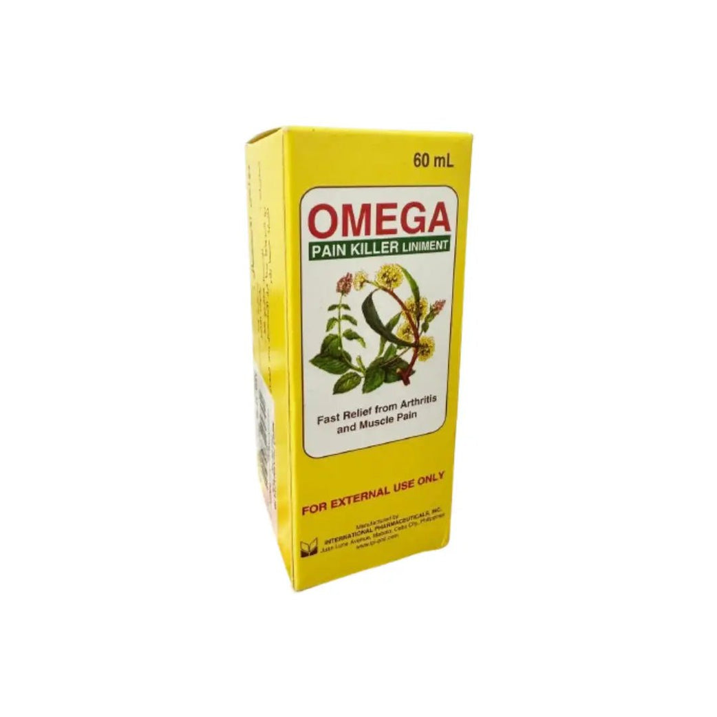 Omega Pain Killer Liniment 60ml Fast-acting topical solution for relief from muscle and joint pain