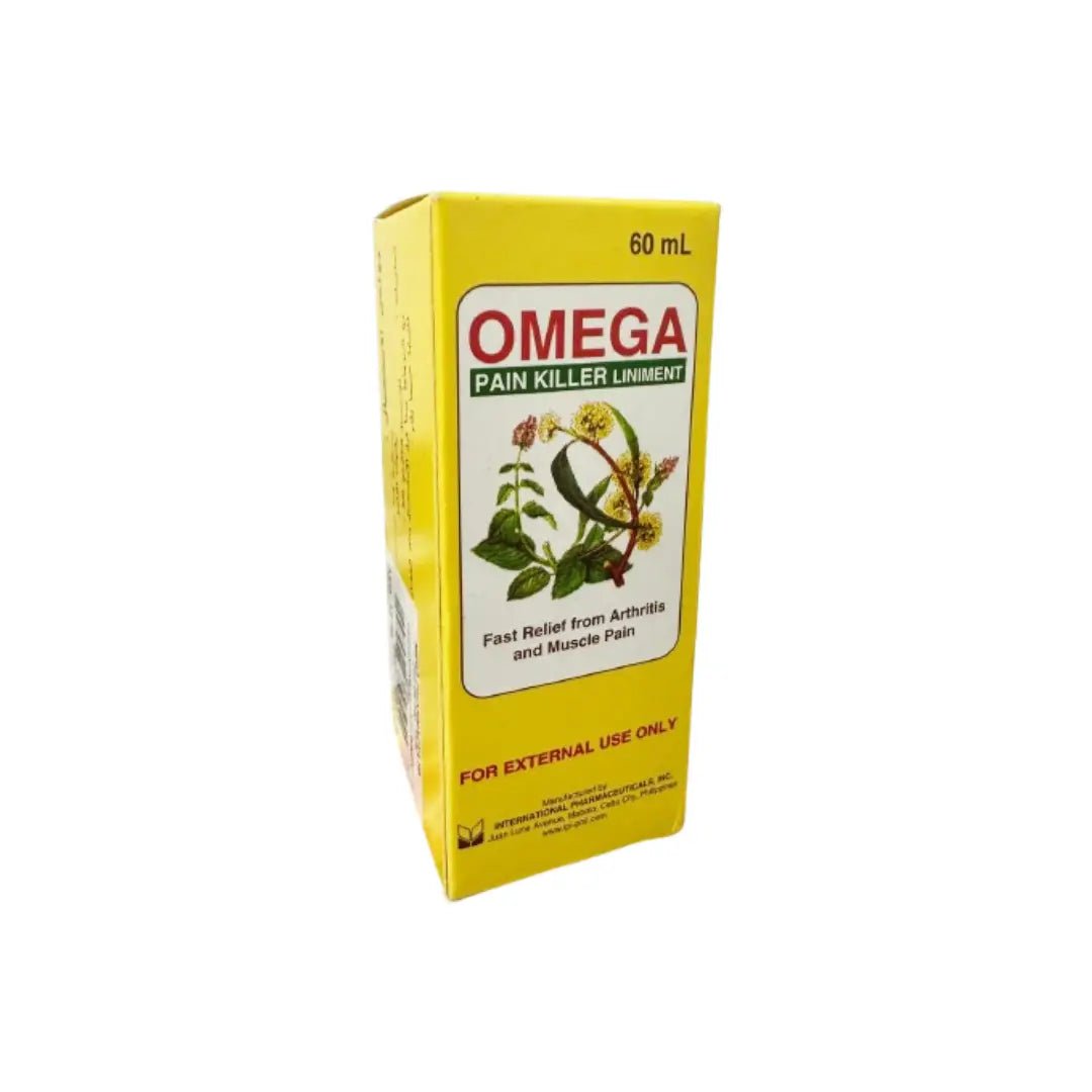 Omega Pain Killer Liniment 60ml Fast-acting topical solution for relief from muscle and joint pain