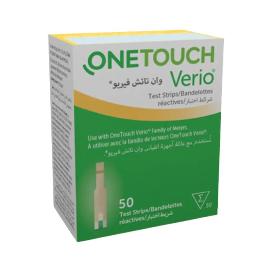 OneTouch Verio Test Strips 50 Pack – Accurate Blood Glucose Testing Strips