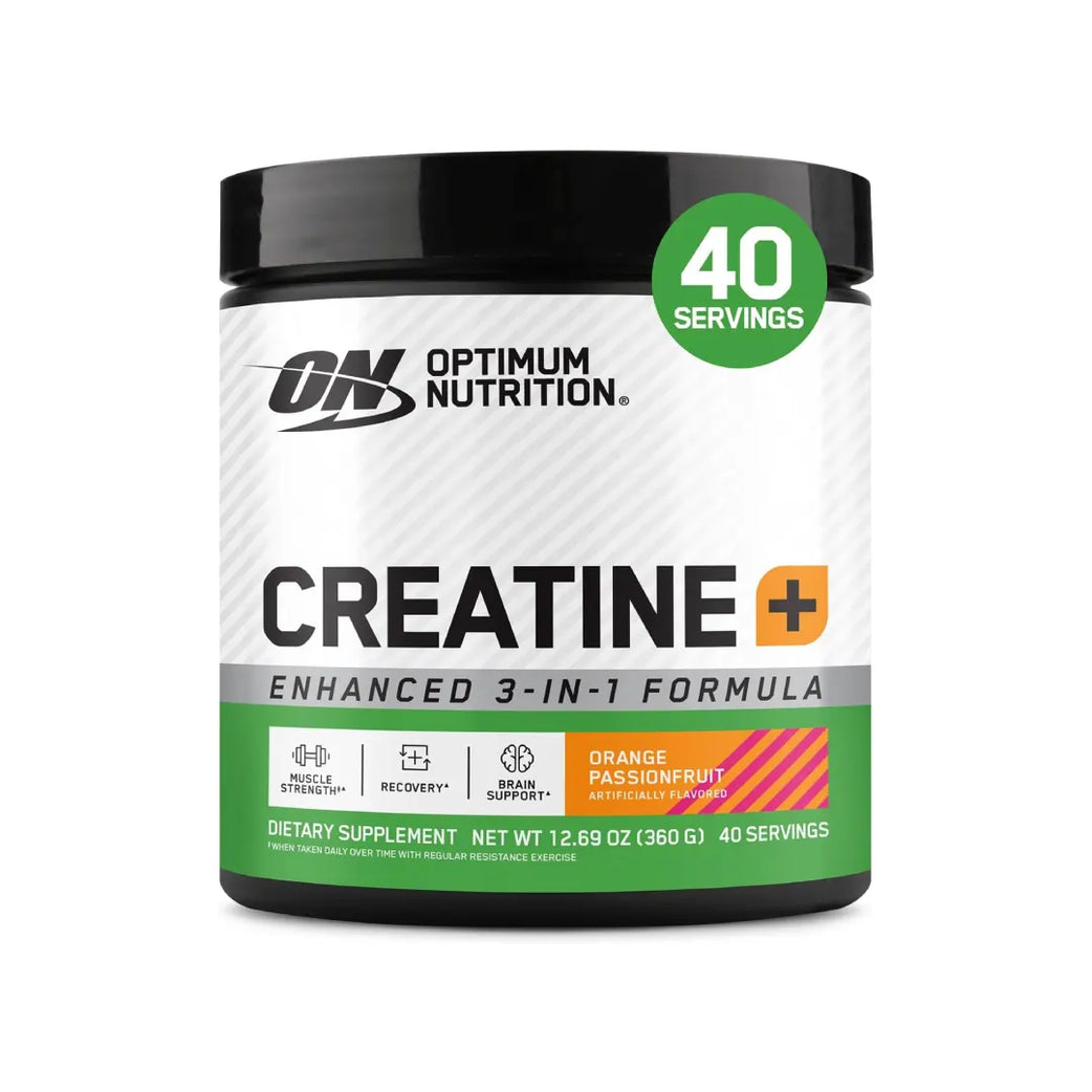 Optimum Nutrition Creatine+ Orange Passion Fruit Flavour 360g Serv 40