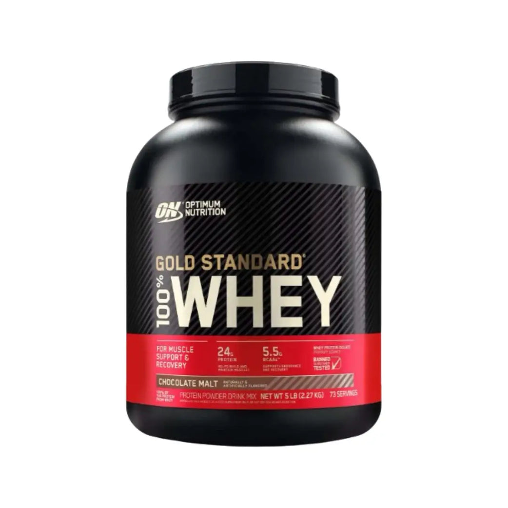 Optimum Nutrition Gold Standard 100% Whey Protein 5lb Chocolate Malt 73 Servings