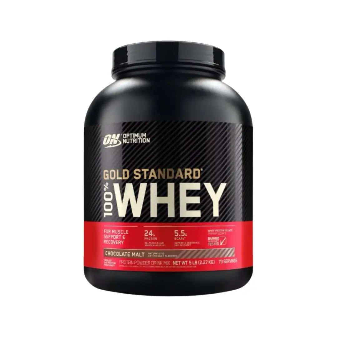 Optimum Nutrition Gold Standard 100% Whey Protein 5lb Chocolate Malt 73 Servings