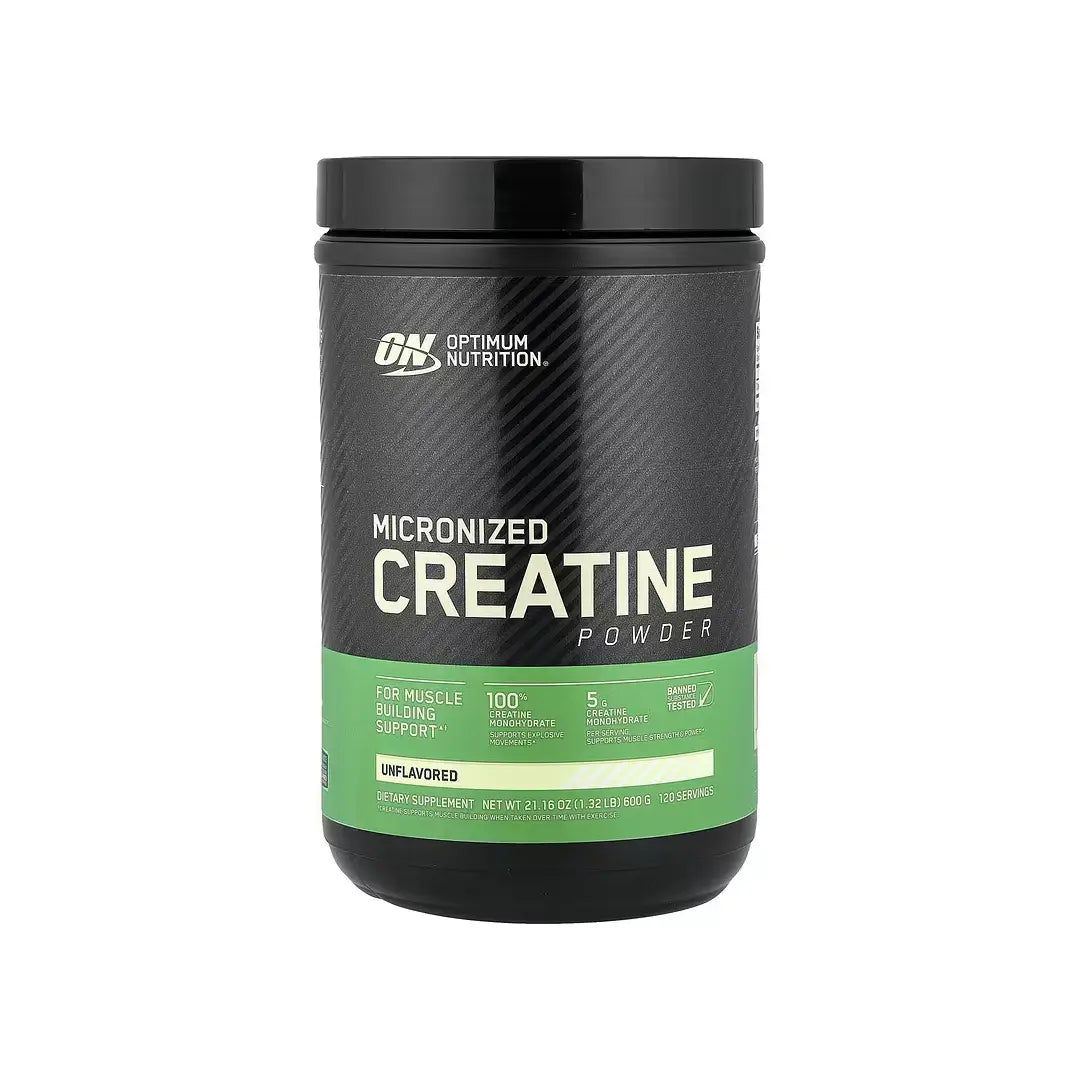 Optimum Nutrition Micronized Creatine 1.32lb (600g) Unflavored for muscle strength and performance support