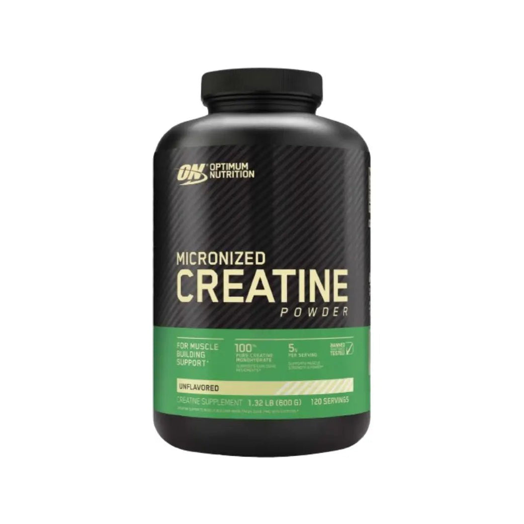 Optimum Nutrition Micronized Creatine 1.32lb (600g) Unflavored for muscle strength and performance support