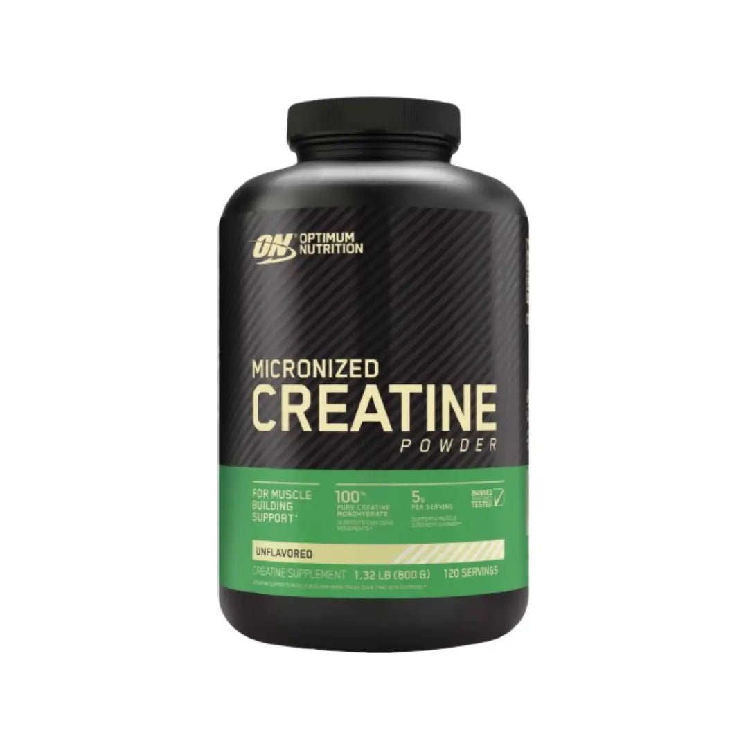 Optimum Nutrition Micronized Creatine 1.32lb (600g) Unflavored for muscle strength and performance support