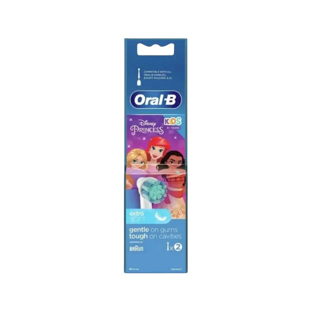 Oral-B Disney Princess Kids Extra Soft Brush Heads 2 Pack 3+ Years – Electric Toothbrush Replacement Heads