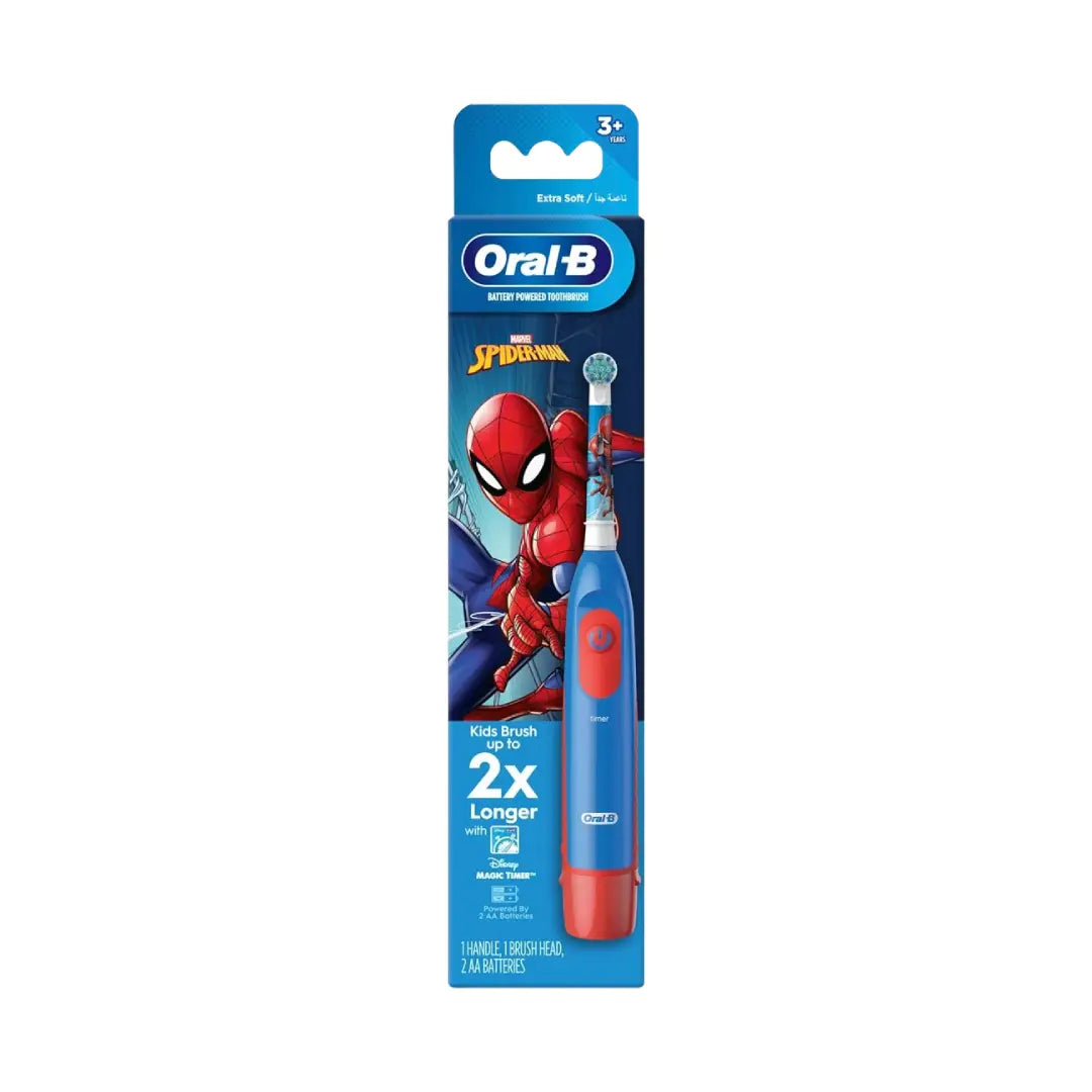 Oral-B Spiderman Kids Battery Toothbrush 3+ Years Extra Soft 46187 – Electric Toothbrush for Children